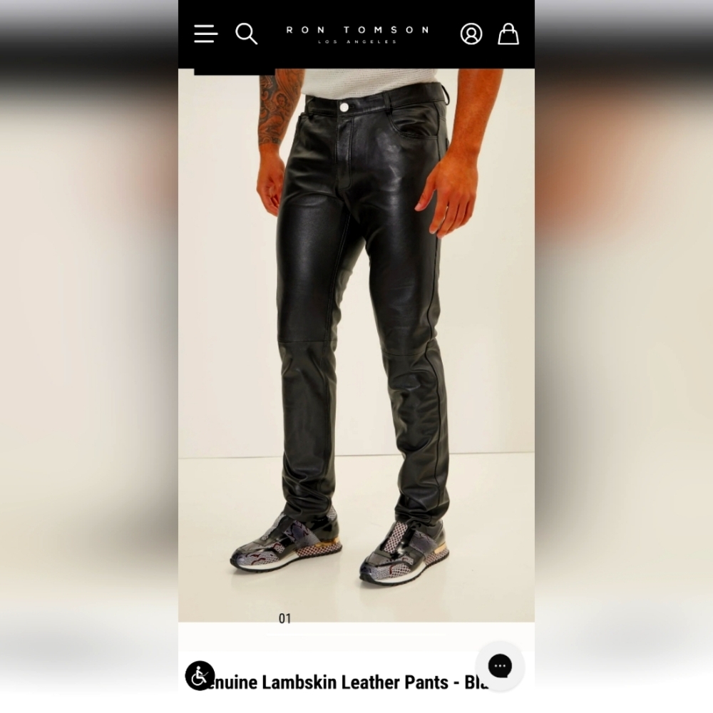 Ron Tomson Leather Pants NWT SIZE 34 CHEAP PRICE 45 PCT OFF RETAIL